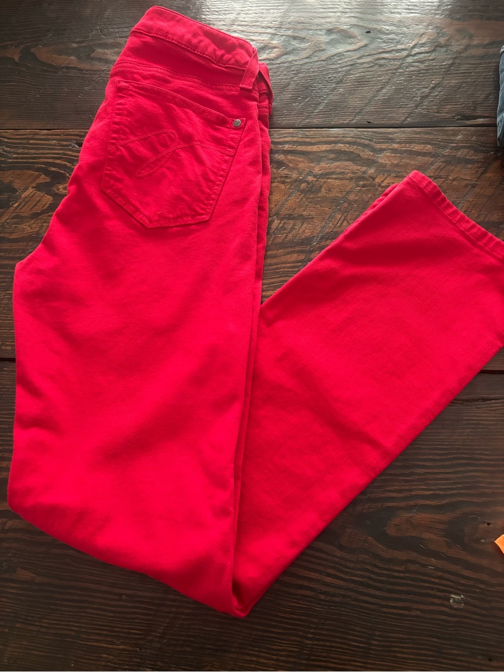 Miracle Body Red Straight-Leg Jeans
